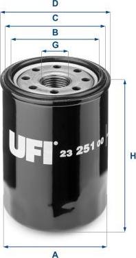 UFI 23.251.00 - Filtro olio www.autoricambi360.it