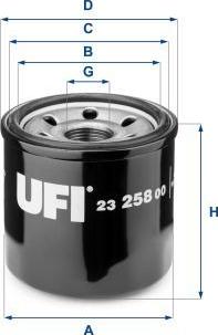 UFI 23.258.00 - Filtro olio www.autoricambi360.it