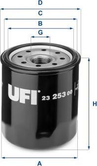 UFI 23.253.00 - Filtro olio www.autoricambi360.it