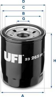 UFI 23.265.00 - Filtro olio www.autoricambi360.it