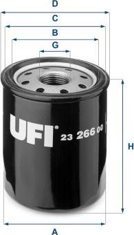 UFI 23.266.00 - Filtro olio www.autoricambi360.it