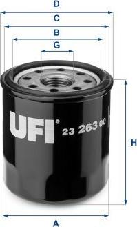 UFI 23.263.00 - Filtro olio www.autoricambi360.it