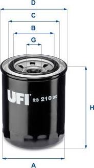 UFI 23.210.00 - Filtro olio www.autoricambi360.it