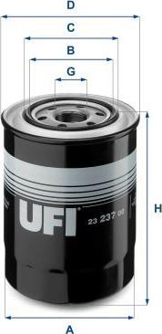 UFI 23.237.00 - Filtro olio www.autoricambi360.it