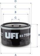 UFI 23.759.00 - Filtro olio www.autoricambi360.it