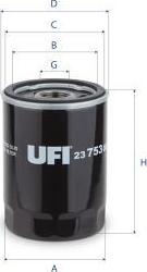 UFI 23.753.00 - Filtro olio www.autoricambi360.it