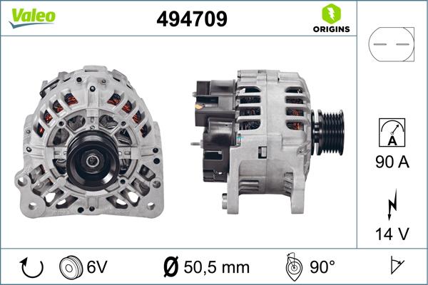 VALEO 494709 - Alternatore www.autoricambi360.it