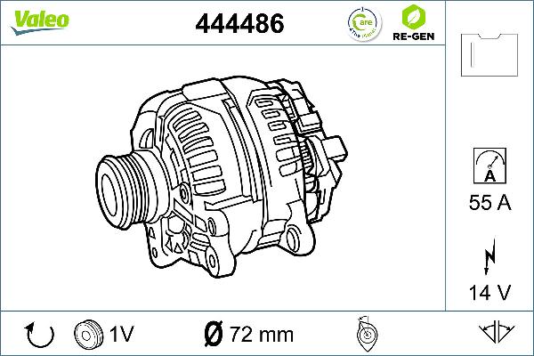 VALEO 444486 - Alternatore www.autoricambi360.it