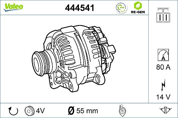 VALEO 444541 - Alternatore www.autoricambi360.it