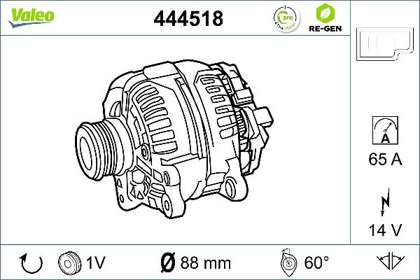 VALEO 444518 - Alternatore www.autoricambi360.it