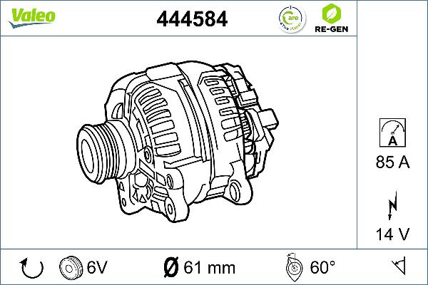 VALEO 444584 - Alternatore www.autoricambi360.it