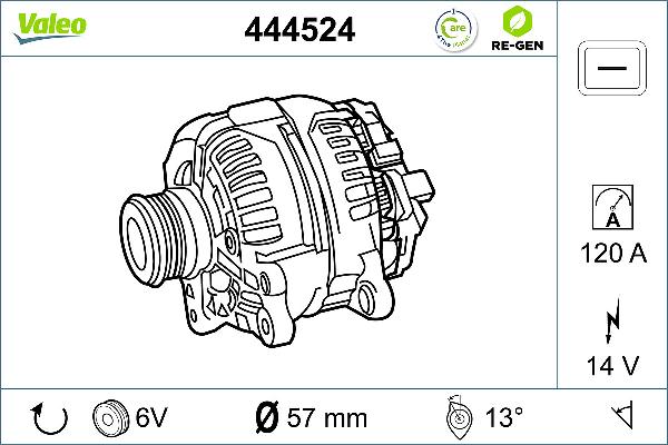 VALEO 444524 - Alternatore www.autoricambi360.it