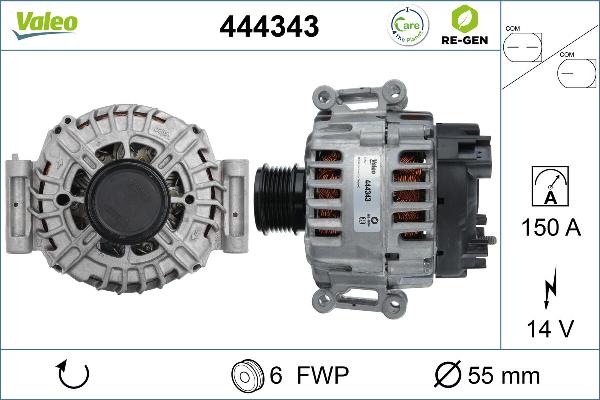 VALEO 444343 - Alternatore www.autoricambi360.it