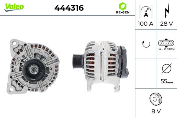 VALEO 444316 - Alternatore www.autoricambi360.it