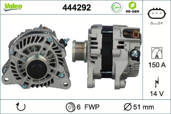 VALEO 444292 - Alternatore www.autoricambi360.it