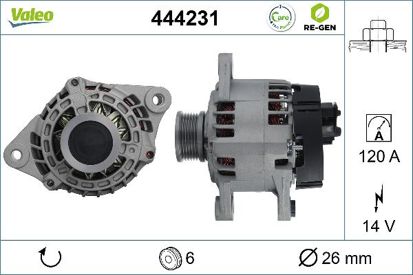 VALEO 444231 - Alternatore www.autoricambi360.it