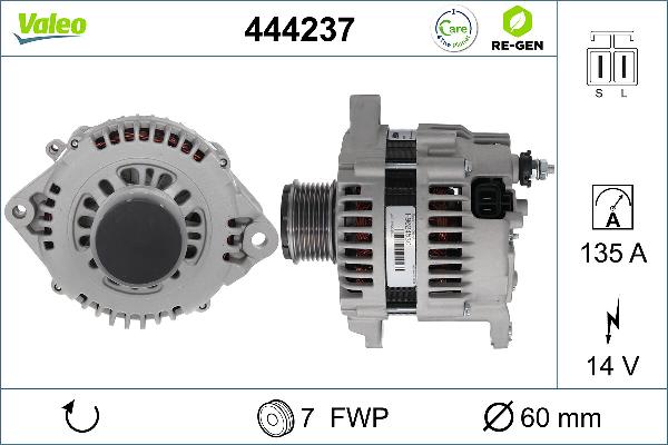 VALEO 444237 - Alternatore www.autoricambi360.it