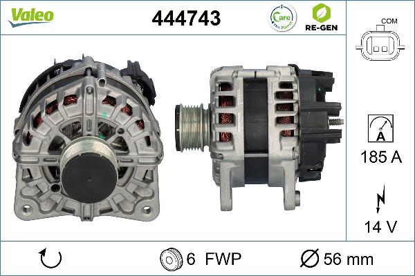 VALEO 444743 - Alternatore www.autoricambi360.it