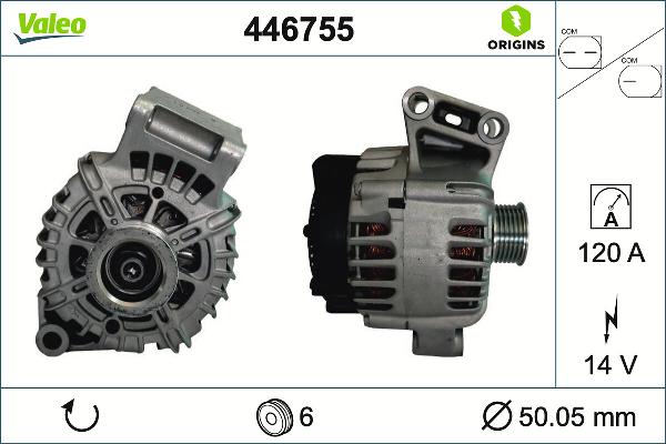 VALEO 446755 - Alternatore www.autoricambi360.it