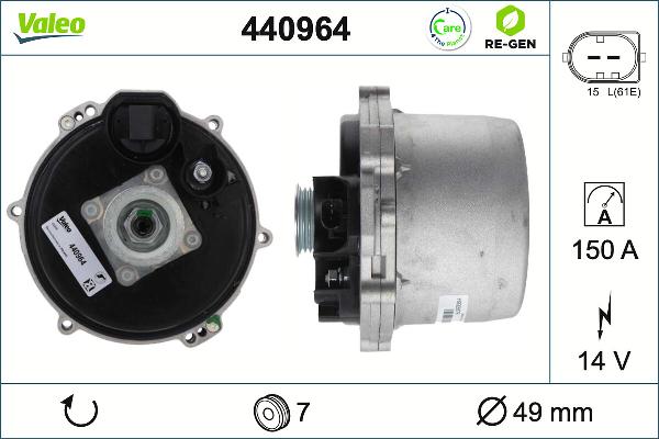 VALEO 440964 - Alternatore www.autoricambi360.it
