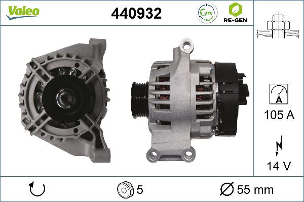 VALEO 440932 - Alternatore www.autoricambi360.it