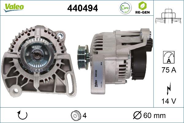 VALEO 440494 - Alternatore www.autoricambi360.it
