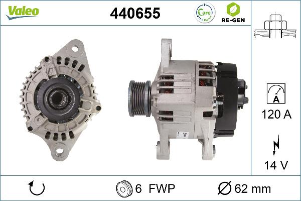 VALEO 440655 - Alternatore www.autoricambi360.it