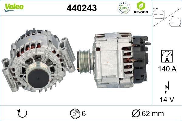 VALEO 440243 - Alternatore www.autoricambi360.it