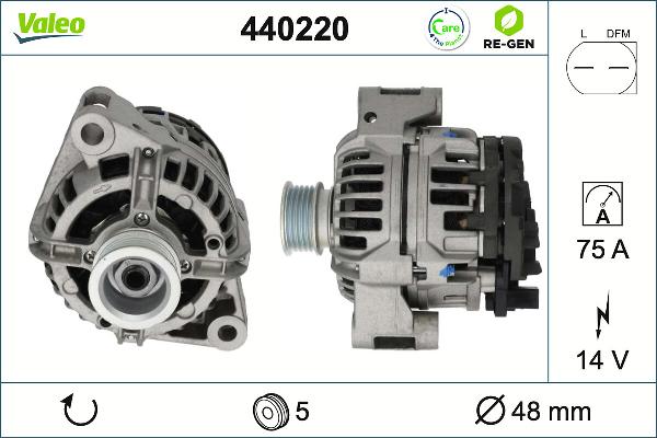 Valeo 440220 - Alternatore www.autoricambi360.it