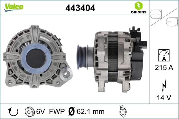 VALEO 443404 - Alternatore www.autoricambi360.it