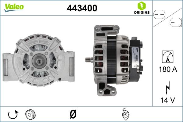 VALEO 443400 - Alternatore www.autoricambi360.it