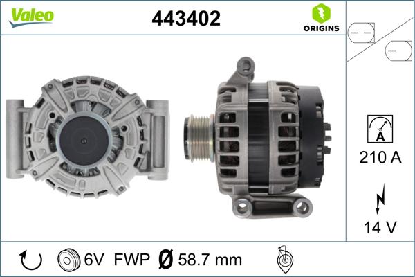 VALEO 443402 - Alternatore www.autoricambi360.it