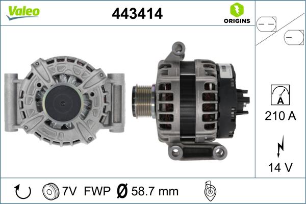 VALEO 443414 - Alternatore www.autoricambi360.it