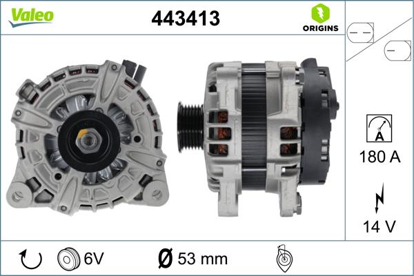 VALEO 443413 - Alternatore www.autoricambi360.it