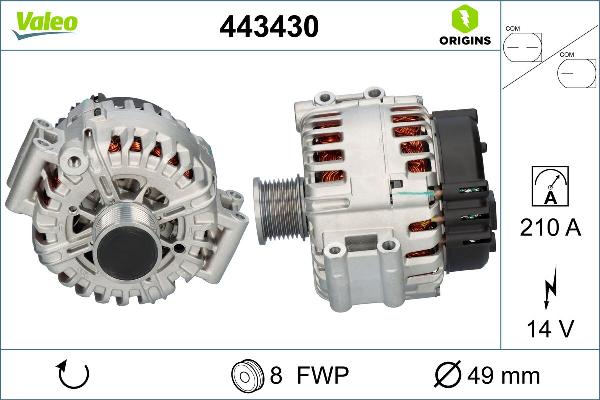 VALEO 443430 - Alternatore www.autoricambi360.it