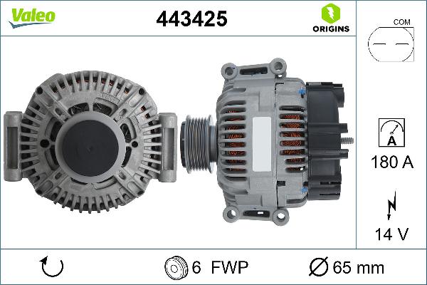 VALEO 443425 - Alternatore www.autoricambi360.it