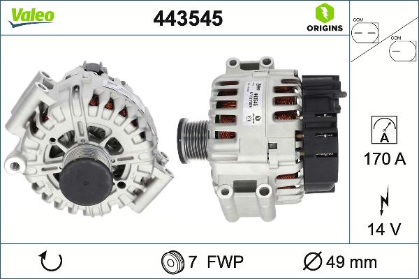 Valeo 443545 - Alternatore www.autoricambi360.it