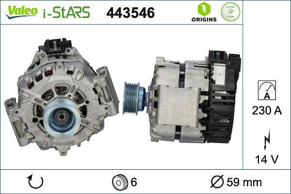 Valeo 443546 - Alternatore www.autoricambi360.it