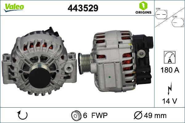 VALEO 443529 - Alternatore www.autoricambi360.it