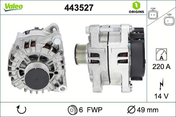 Valeo 443527 - Alternatore www.autoricambi360.it