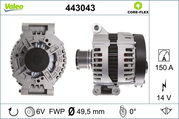 VALEO 443043 - Alternatore www.autoricambi360.it