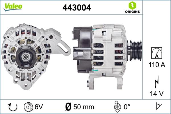 VALEO 443004 - Alternatore www.autoricambi360.it