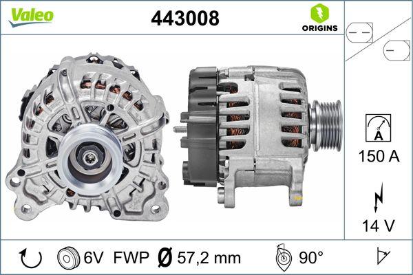 VALEO 443008 - Alternatore www.autoricambi360.it