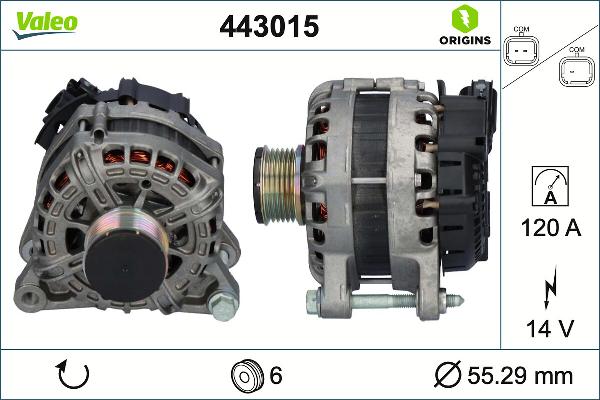 Valeo 443015 - Alternatore www.autoricambi360.it