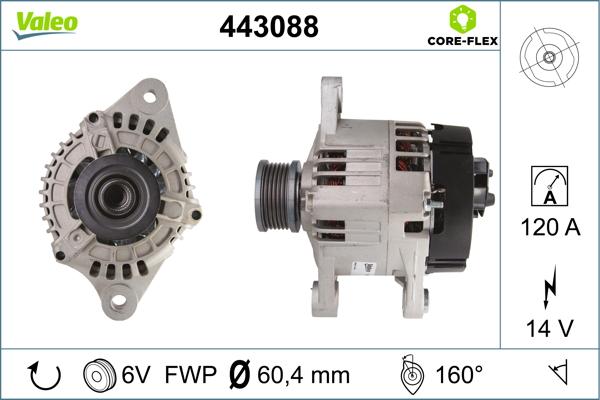 VALEO 443088 - Alternatore www.autoricambi360.it
