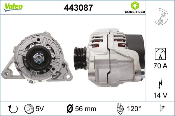 VALEO 443087 - Alternatore www.autoricambi360.it