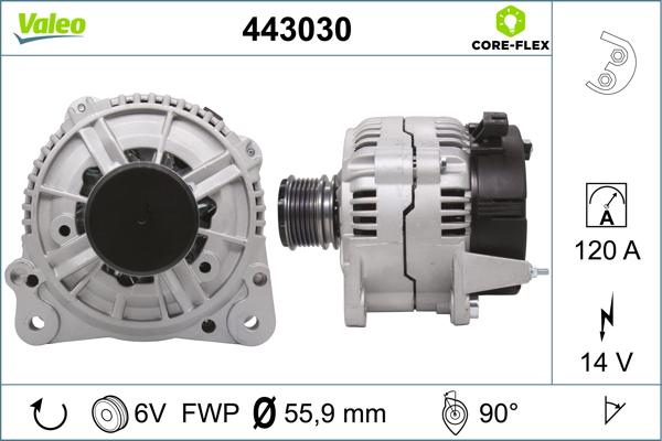 VALEO 443030 - Alternatore www.autoricambi360.it