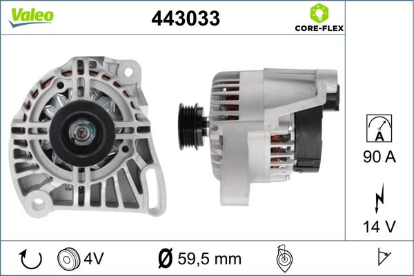 VALEO 443033 - Alternatore www.autoricambi360.it