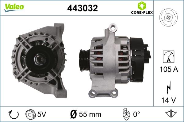 VALEO 443032 - Alternatore www.autoricambi360.it