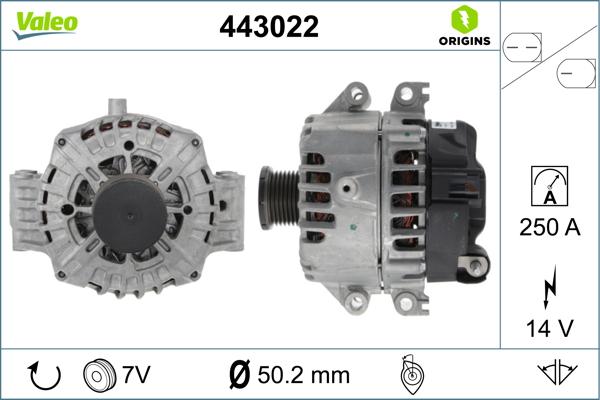 VALEO 443022 - Alternatore www.autoricambi360.it